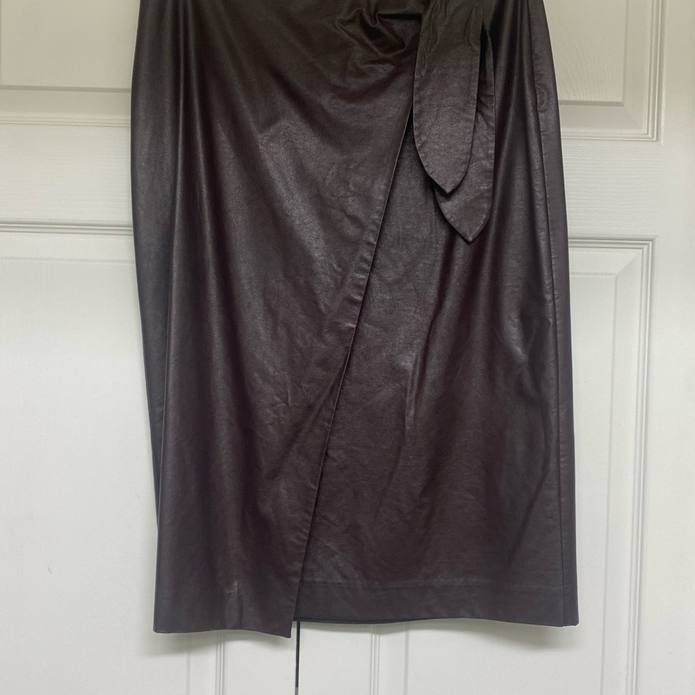 Ann Taylor Brown Knee-Length Wrap Skirt
